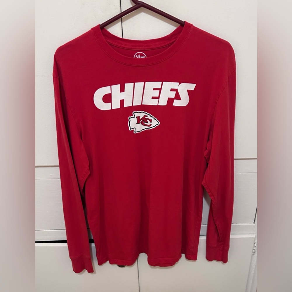 Kansas City Chiefs size BOYS large 47 Brand Vibrant Red Tee